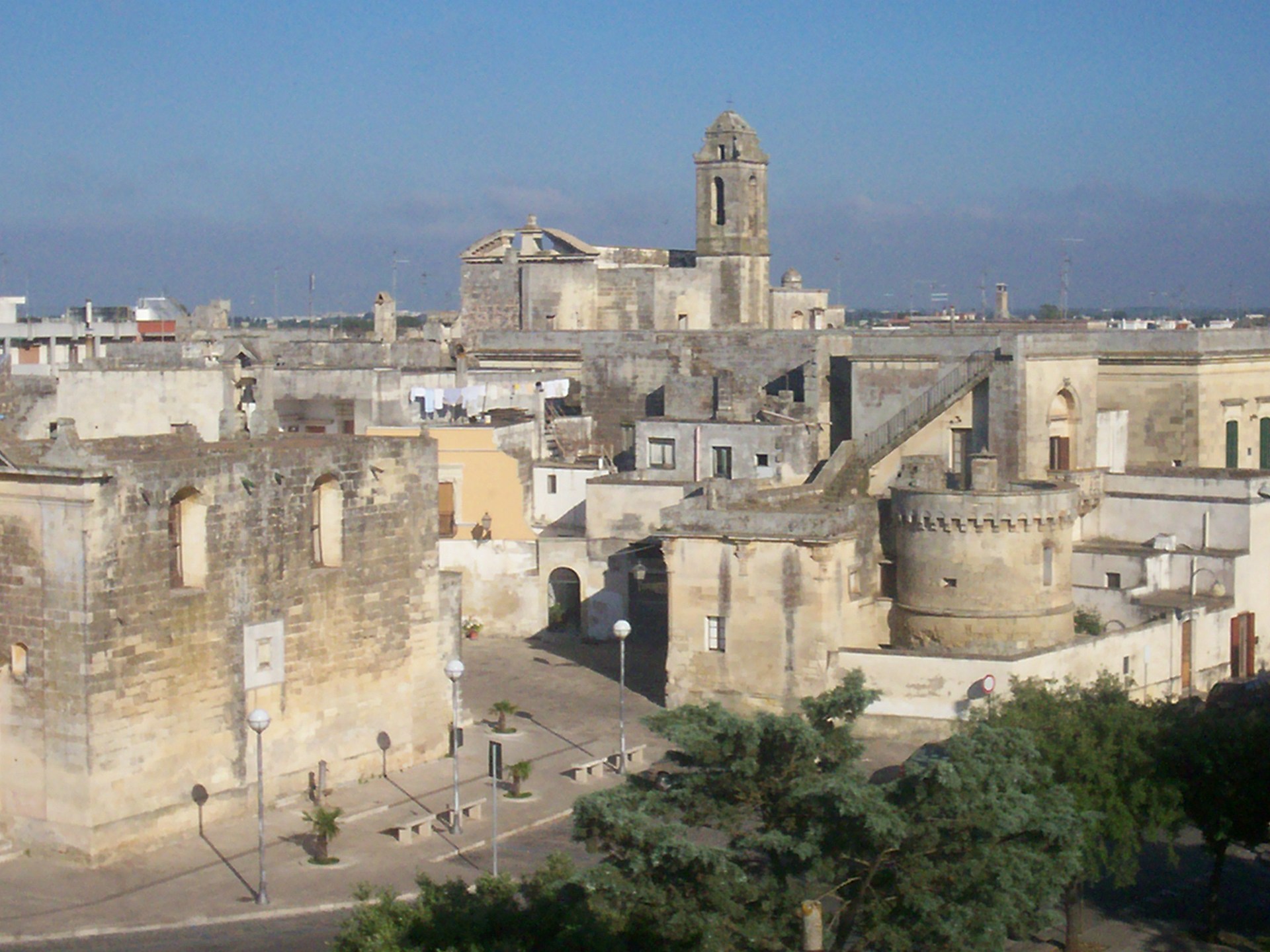 Old town rooftops and historic buildings in Martano